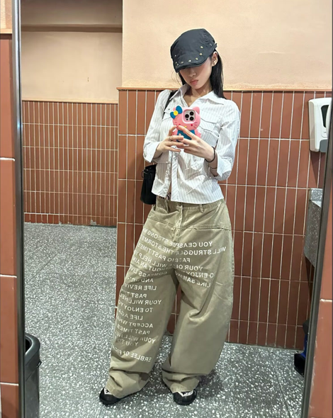 Handsome Casual Loose Fitting Straight Leg Pants Dropshipman