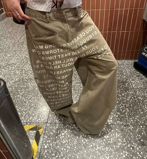 Handsome Casual Loose Fitting Straight Leg Pants Dropshipman