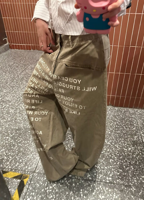 Handsome Casual Loose Fitting Straight Leg Pants Dropshipman